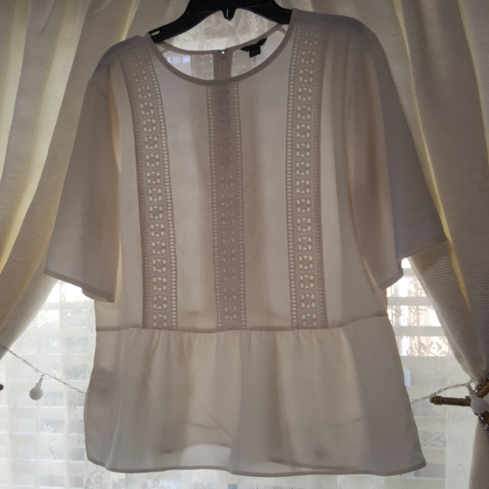 Ann Taylor Crochet peplum